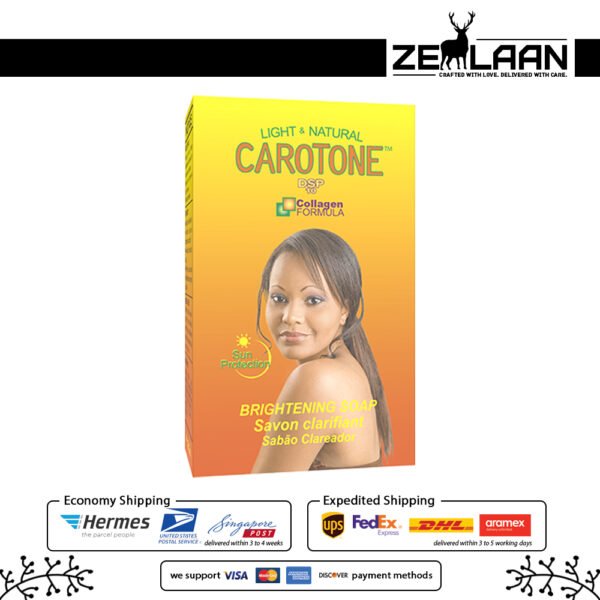 Ultimate Carotone Brightening Soap featuring Light & Natural DSP 10 Collagen Formula and Sun Protection