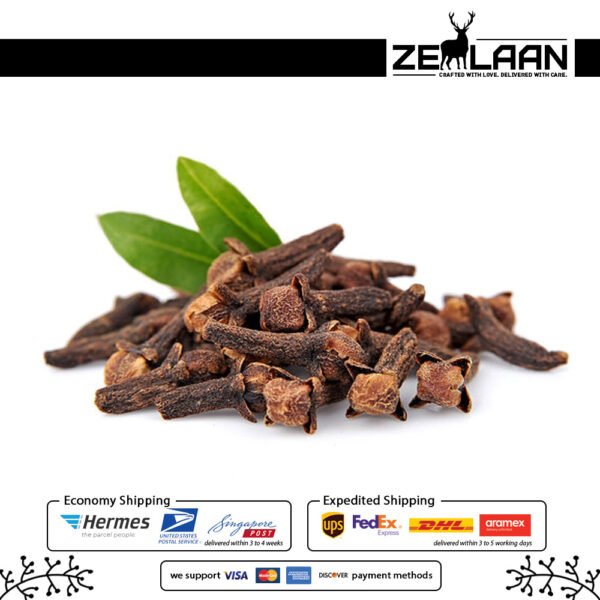 Organic Premium Ceylon Cloves, Grade No. 1 hand-picked whole cloves from Sri Lanka for culinary and medicinal use