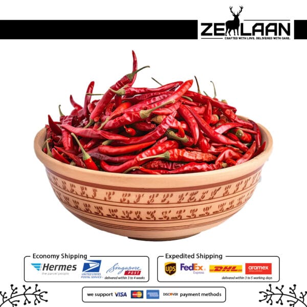 Organic Premium Ceylon Dried Red Chilies, Grade No. 1 whole sun-dried pods from Sri Lanka featuring high capsaicin for medicinal and culinary use 3 Organic Premium Ceylon Dried Red Chilies, Grade No. 1 whole sun-dried pods from Sri Lanka featuring high capsaicin for medicinal and culinary use 3