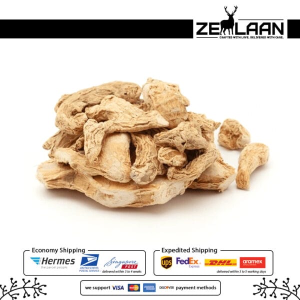 Organic Premium Ceylon Dry Ginger, Grade No. 1 whole sun-dried ginger rhizomes from Sri Lanka featuring high gingerol for medicinal and culinary use 2