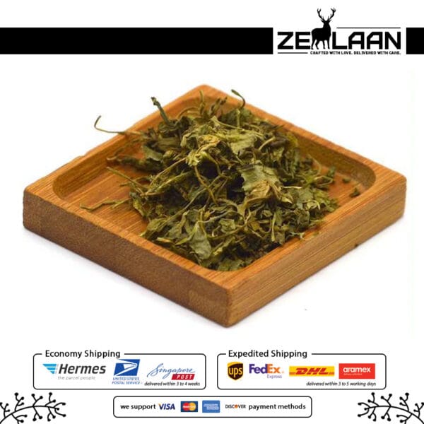 Organic Premium Ceylon Kasuri Methi, Grade No. 1 dried fenugreek leaves from Sri Lanka featuring high volatile oils for medicinal and gourmet culinary use 2