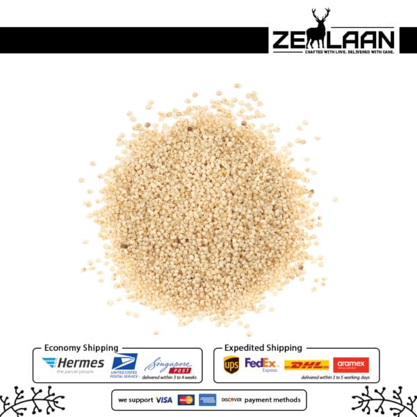 Organic Premium Ceylon White Poppy Seeds, Grade No. 1 whole ivory-white seeds from Sri Lanka featuring high essential minerals for medicinal and culinary use 3