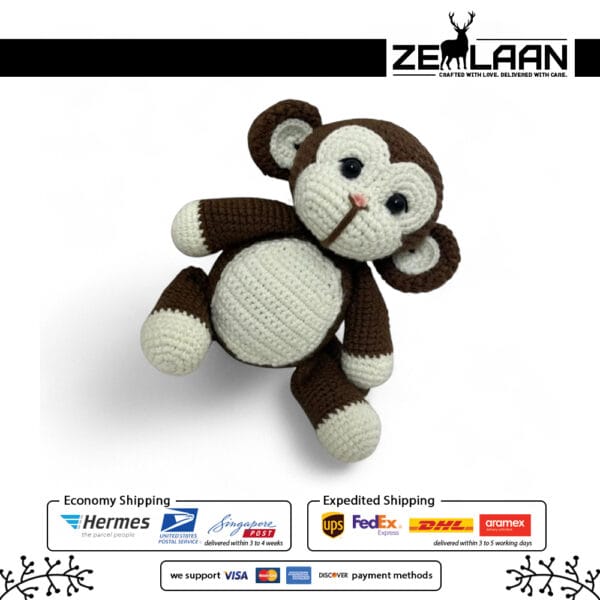 Handmade Crochet Monkey Mini View 3