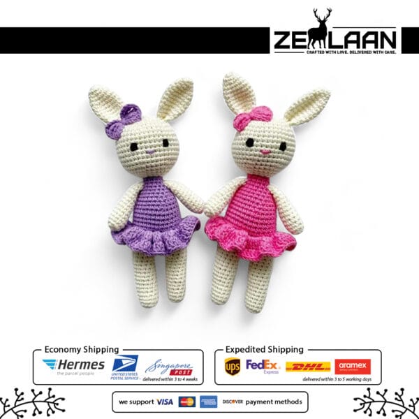 Handmade Crochet Rabbit Bunny View 1