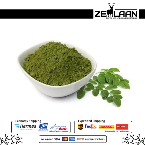 Moringa Leaf Powder in a bowl Moringa Leaf Powder in a bowl