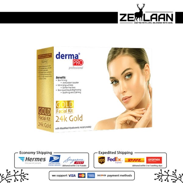 Derma Pro Professional Gold Facial Kit 24k Gold complete box Derma Pro Professional Gold Facial Kit 24k Gold complete box