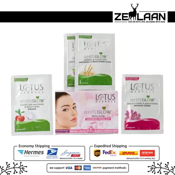 Lotus Herbals WhiteGlow Insta Glow Fairness Facial Kit Inside