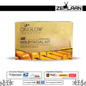 Oxyglow Herbals Gold Facial Kit new innovative formula enriched with Argan Oil for increased radiance and skin cell stimulation