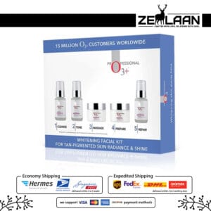 Professional O3+ Whitening Facial Kit for Tan-Pigmented Skin 5-step complete treatment