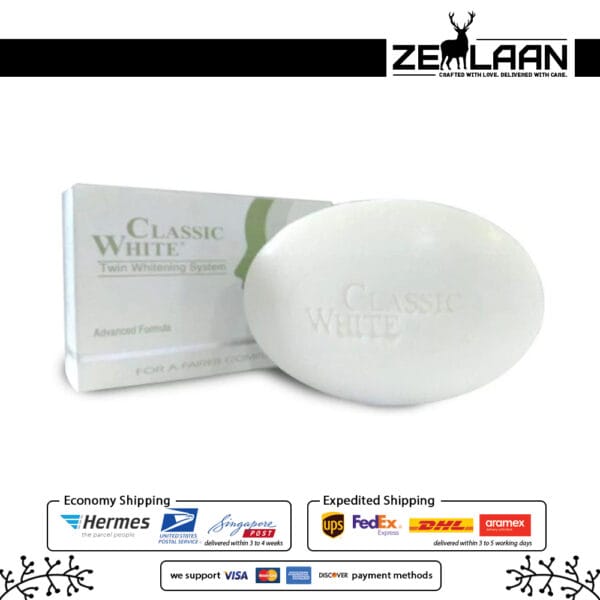 Classic White Twin Whitening System Soap with Box