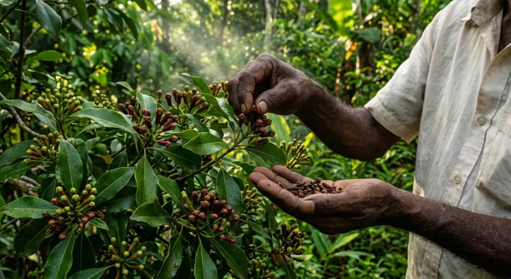 Ceylon Cloves: The World's Most Aromatic Spice, Grade No.1 Straight from Sri Lanka 2 Hand Picking Cloves in Sri Lankas Forest Spice Plots