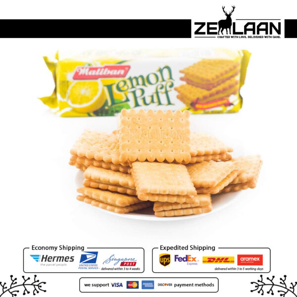 Maliban Lemon Puff Biscuits Opened Packet Maliban Lemon Puff Biscuits Opened Packet