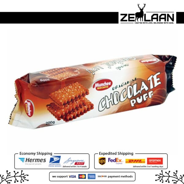 Munchee Chocolate Puff Biscuits 200g Munchee Chocolate Puff Biscuits 200g