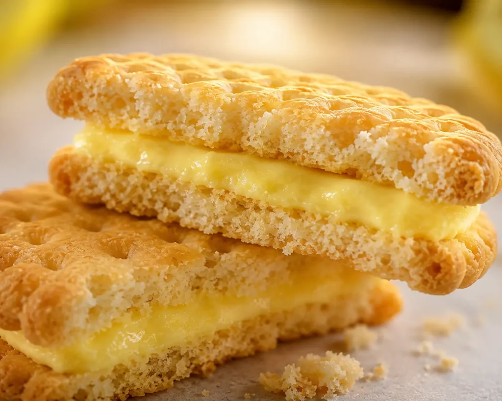 Munchee Lemon Puff Biscuits: #1 Sri Lanka's Most Loved Lemon Cream Biscuit 2 Munchee Lemon Puff Cream Filling Cross Section Macro