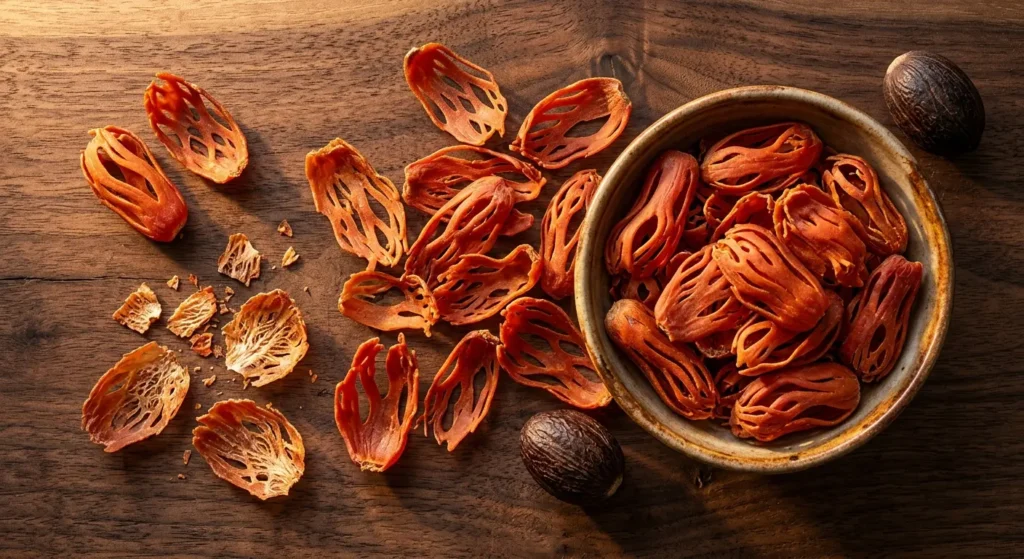 Ceylon Mace: Nutmeg's Sophisticated Sister Most Cooks Have Never Tasted 1 Ceylon Mace Whole Blades Premium Flat Lay