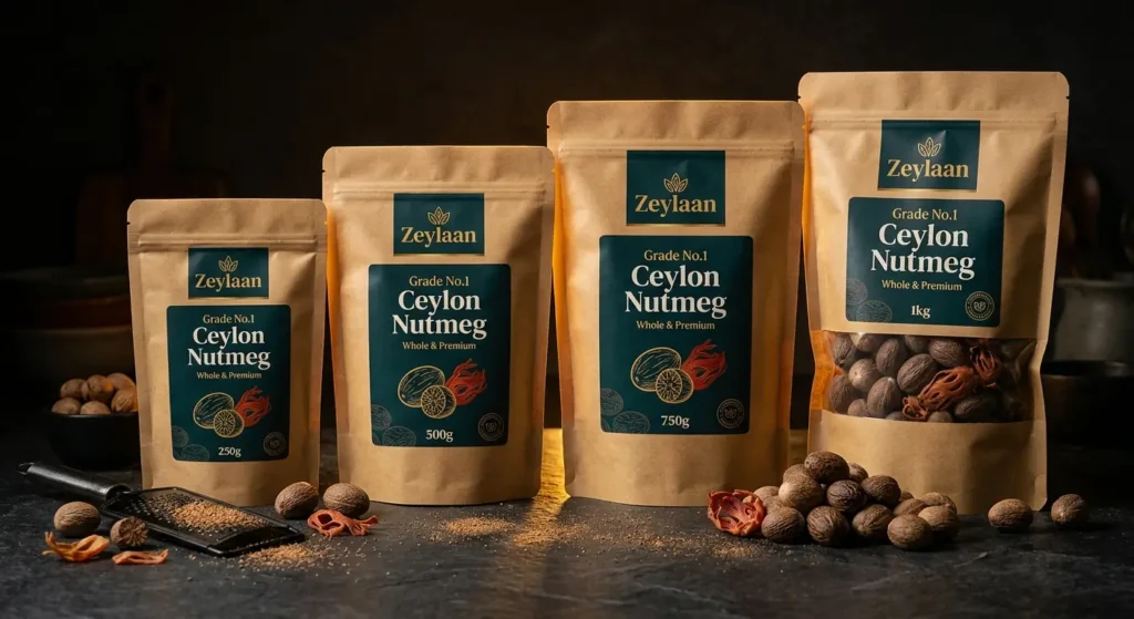 Ceylon Nutmeg Grade No.1: The Whole Seed That Ground Powder Can Never Replace 6 Ceylon Nutmeg 250g 500g 750g 1kg Premium Dark Studio