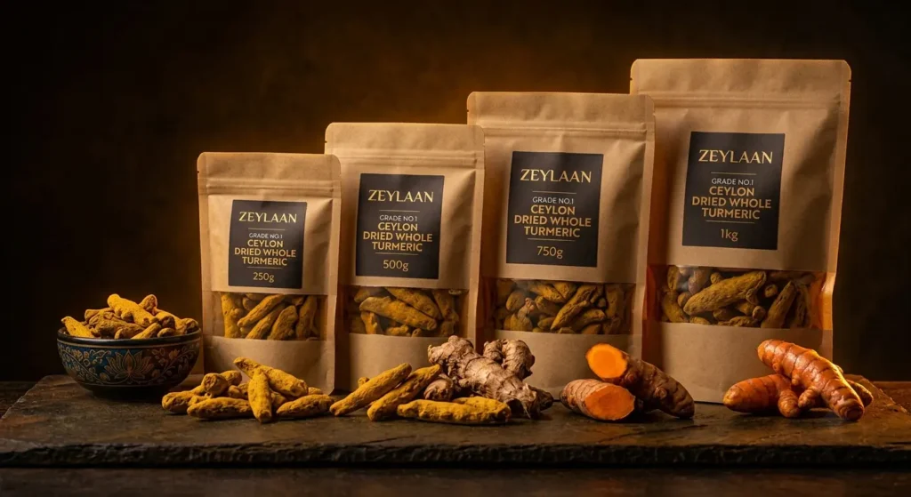 Ceylon Turmeric: The World's Most Studied Spice, at Twice the Potency of Store Brands 6 Ceylon Turmeric 250g 500g 750g 1kg Dark Premium Studio